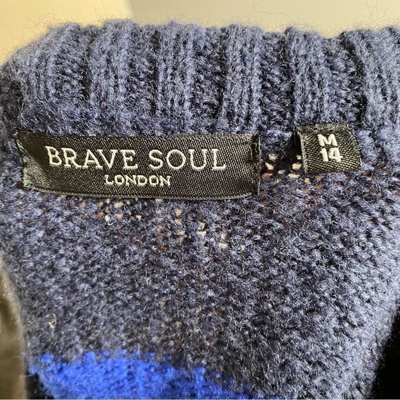 Brave Soul London Rainbow Stripe Sweater - Size M - Picture 6 of 6